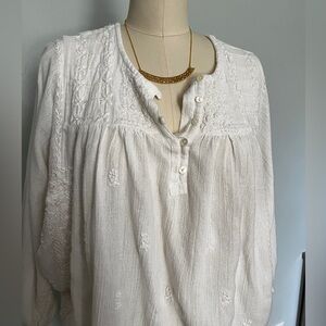 Rachel Zoe Cotton Embroidered Blouse